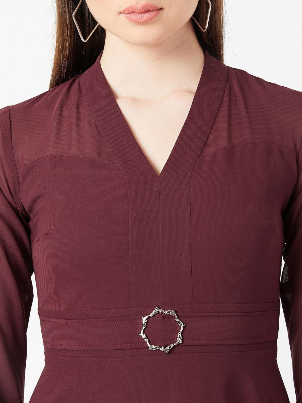 The Lifestyle Co. Women Solid Citrus Pop Skater Dress - Image 5
