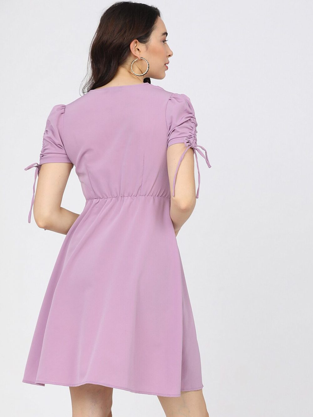 Lavender Solid Dress - Image 4