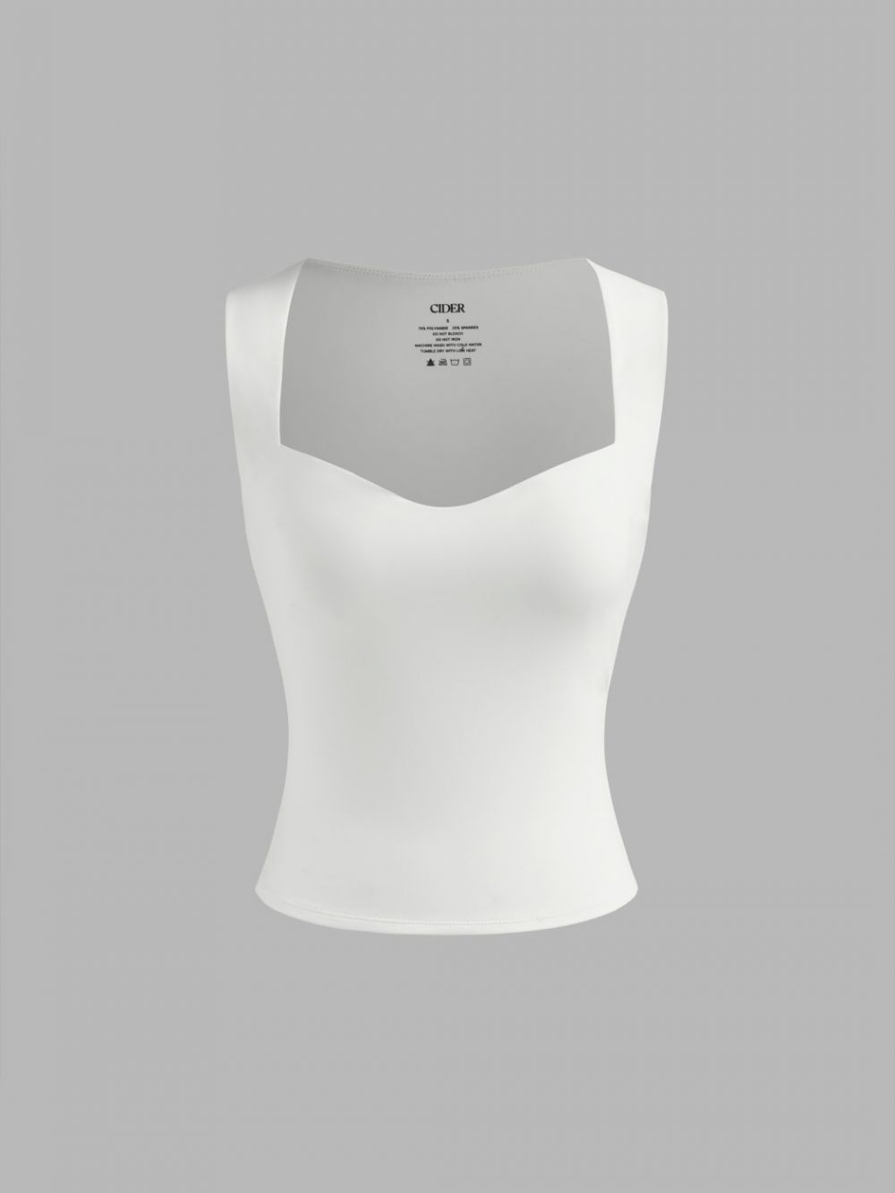 Double Layer Sweetheart Neck Tank Top