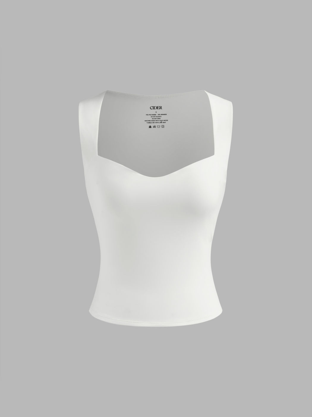 Double Layer Sweetheart Neck Tank Top