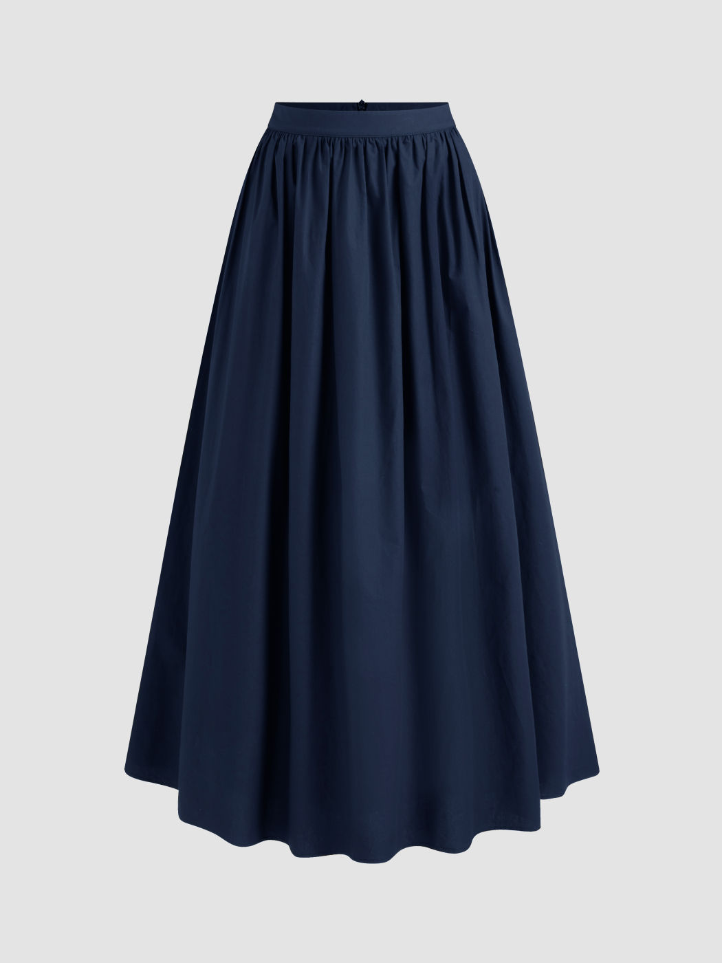 Classic Cotton Ruffle Hem Maxi Skirt