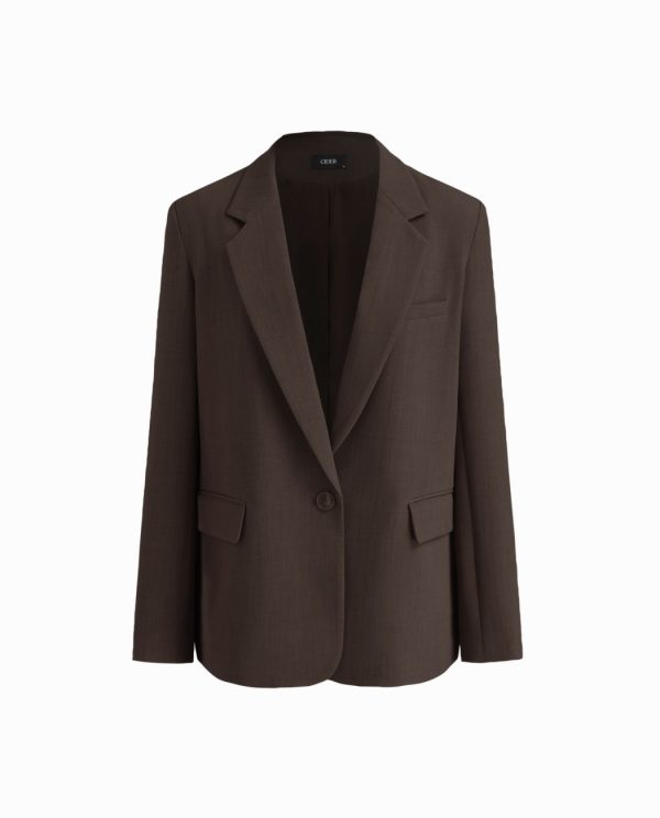 Structured Oversized Notch Collar Blazer