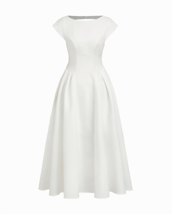 Elegant Ruffle Backless Maxi Dress