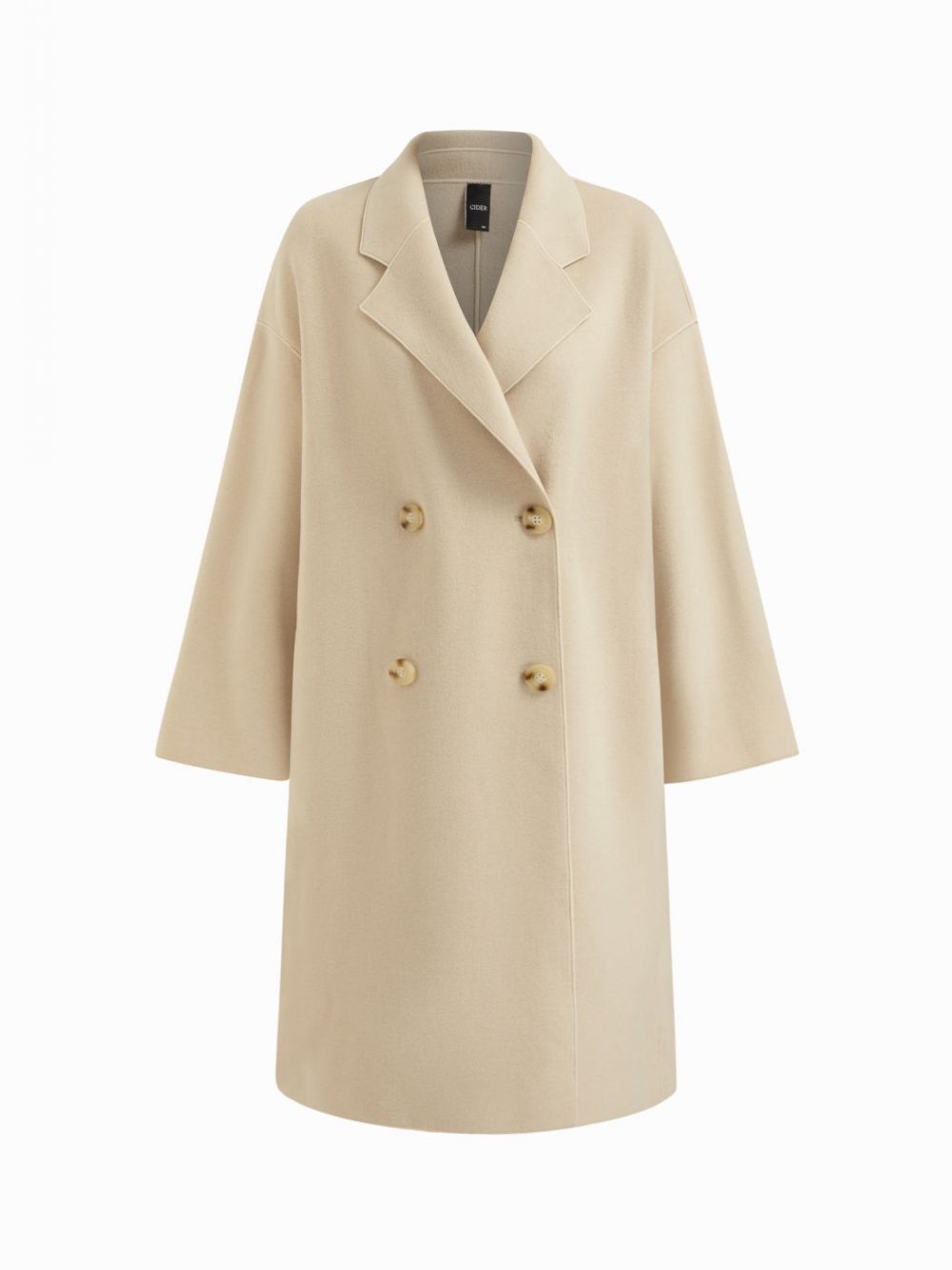 Classic Wool-Blend Double Breasted Oversized Coat