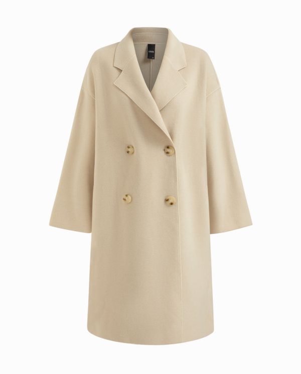 Classic Wool-Blend Double Breasted Oversized Coat