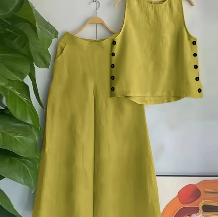 Women's Minimalist Cotton Blend Shorts Co-ord Set